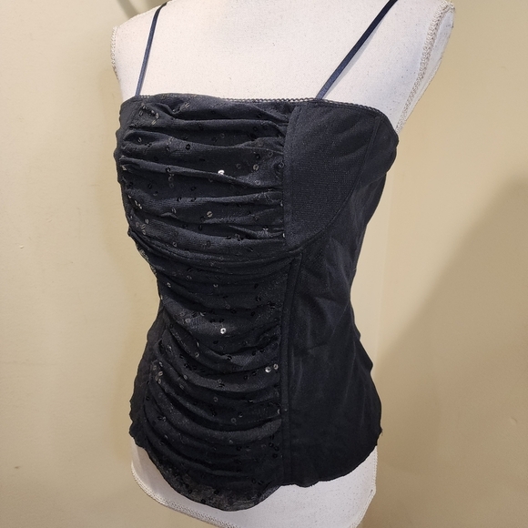 MKM Designs Women's Black Nylon Strappy Tank top size M - Picture 6 of 10